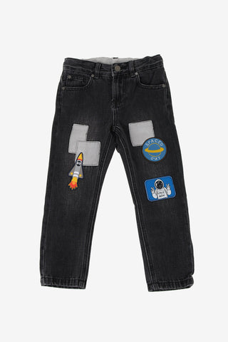 Jeans with Patches Embroidered