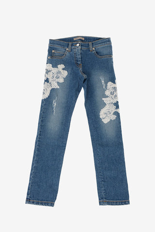 Lace Embroidered Jeans
