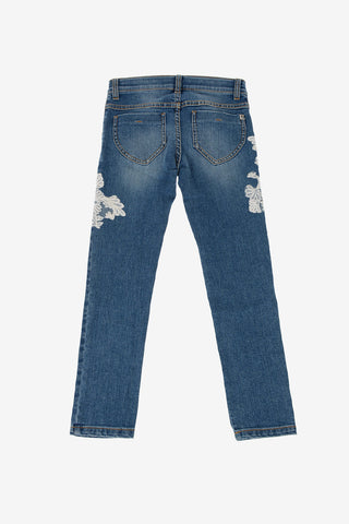 Lace Embroidered Jeans