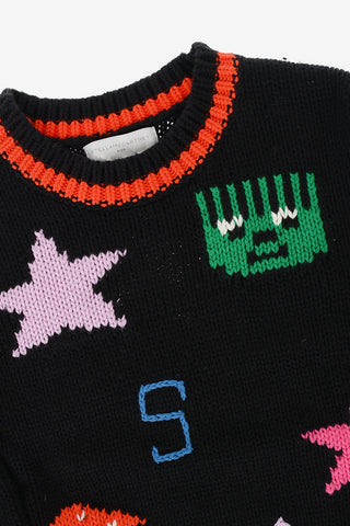 embroidered crew-neck sweater