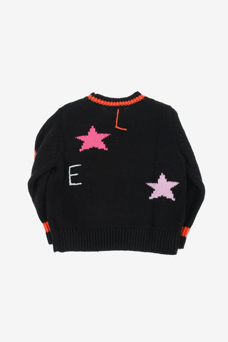 embroidered crew-neck sweater