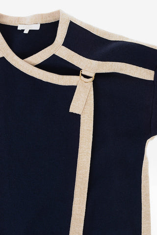 Knit Wrap Jacket With Glitter Side Bands