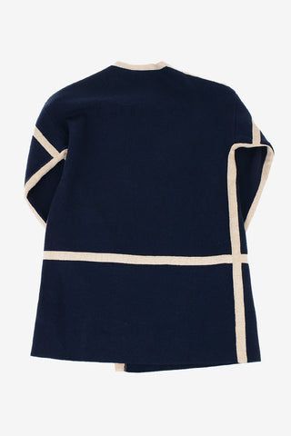 Knit Wrap Jacket With Glitter Side Bands