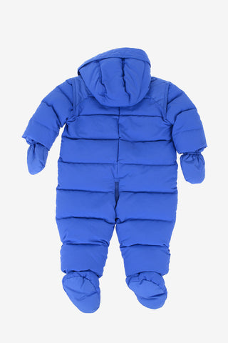 hooded Down Jcket With Zip Closure