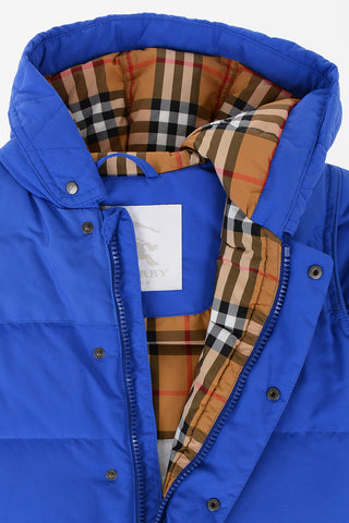 hooded Down Jcket With Zip Closure