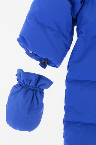 hooded Down Jcket With Zip Closure