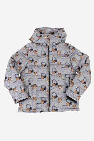 TEEN All Over Logo down jacket