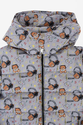 TEEN All Over Logo down jacket