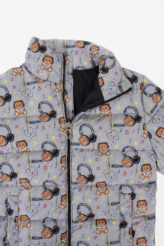 TEEN All Over Logo down jacket