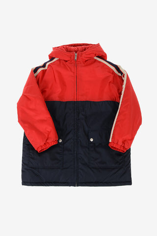 two-tone blouson with Logo Side Band