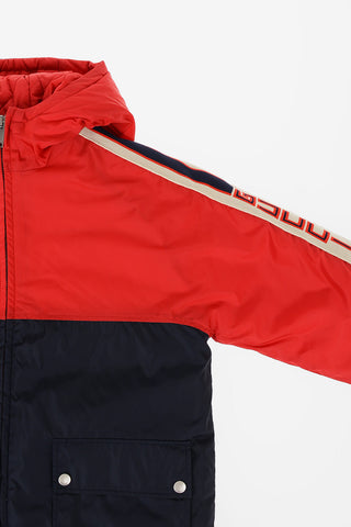 two-tone blouson with Logo Side Band