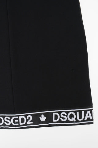 vestito ribbed con Banda Logata