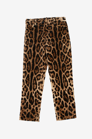 cheetah-print velvet Pants
