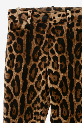 cheetah-print velvet Pants