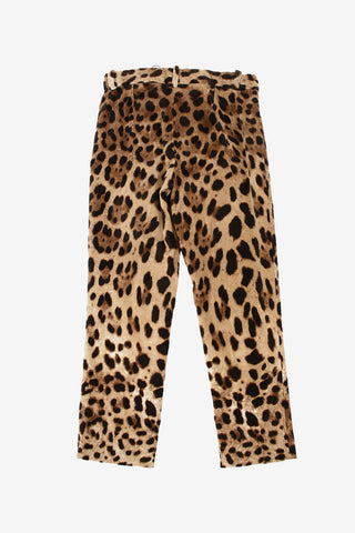 cheetah-print velvet Pants