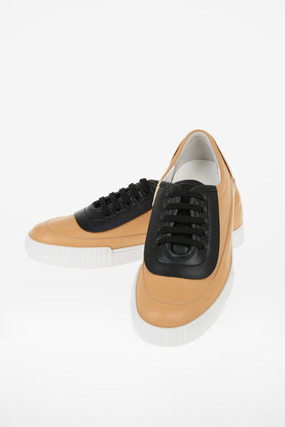 Sneakers Stringate in Pelle 