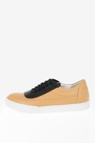 Sneakers Stringate in Pelle 