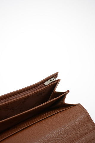 Leather Wallet with Outer Pocket