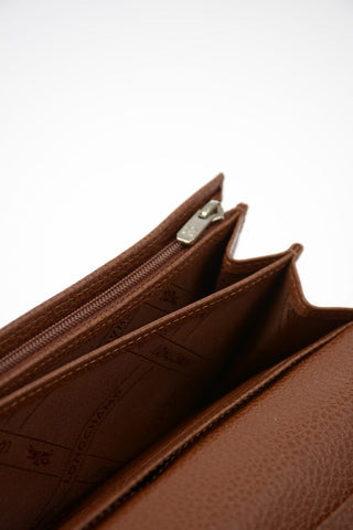 Leather Wallet with Outer Pocket