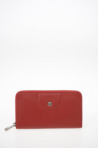 Leather Wallet with Zip Closure