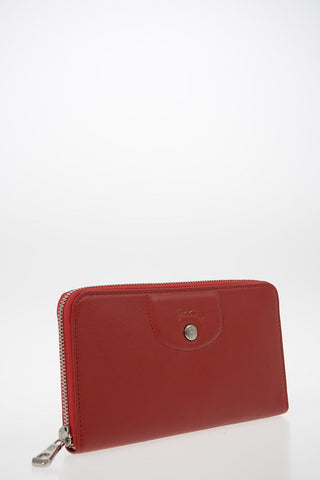 Leather Wallet with Zip Closure