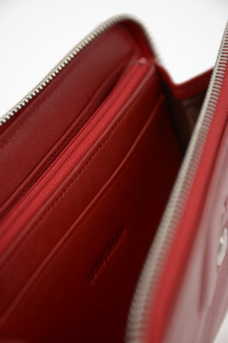Leather Wallet with Zip Closure