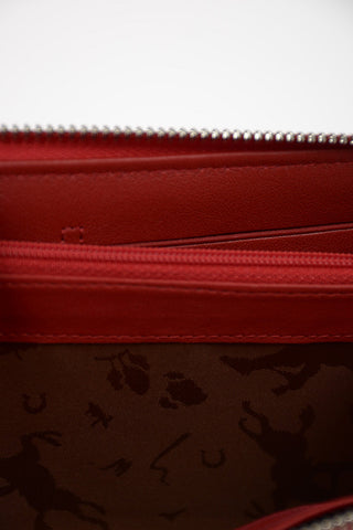 Leather Wallet with Zip Closure