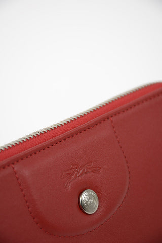 Leather Wallet with Zip Closure