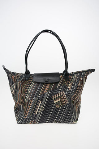 Striped Fabric LE PLIAGE Tote Bag