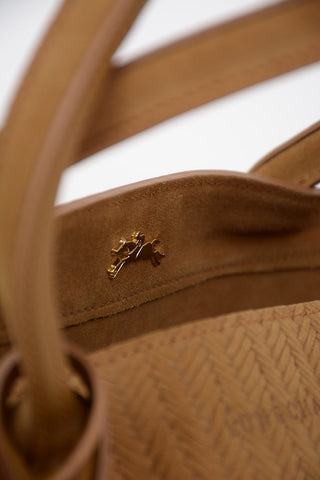 Tote Bag With Braided Suede Details