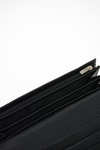 Leather Wallet with Outer Pocket
