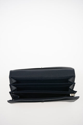 Leather Wallet with Outer Pocket