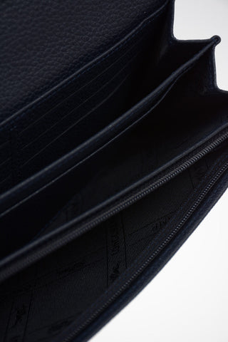 Leather Wallet with Outer Pocket