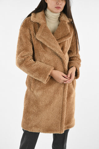 MICHAEL Faux Fur Double Breasted Coat