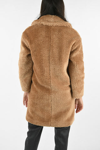 MICHAEL Faux Fur Double Breasted Coat
