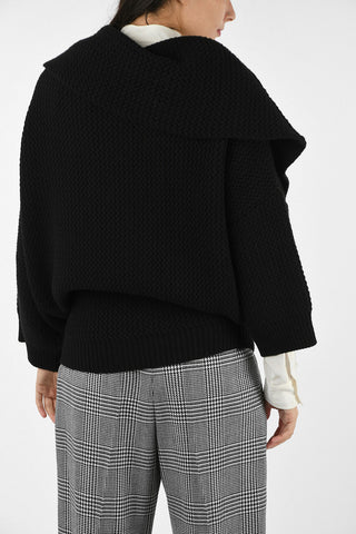 Virgin Wool Asymmetrical Cardigan