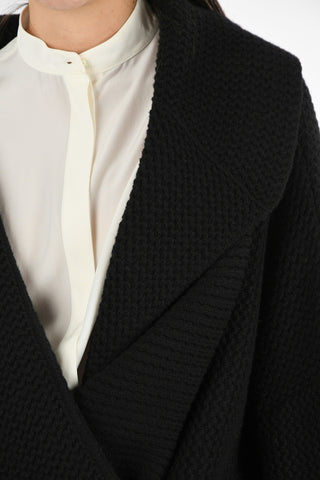 Virgin Wool Asymmetrical Cardigan