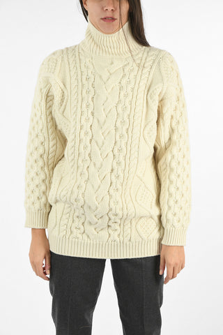 Cashmere and Wool Cable Knit Sweater