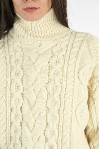 Cashmere and Wool Cable Knit Sweater