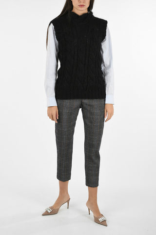 Cable Knit Sleeveless Sweater
