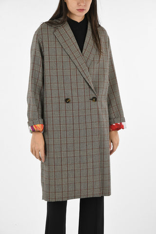 THE BEATLES houndstooth wool double breasted Chesterfield coat