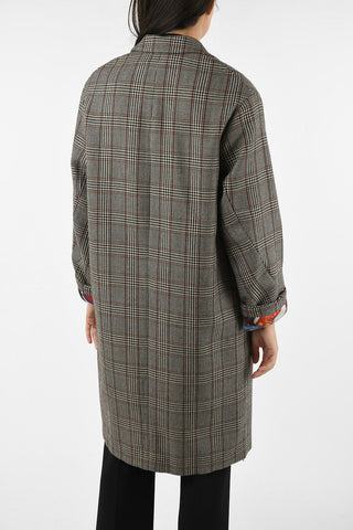 THE BEATLES houndstooth wool double breasted Chesterfield coat