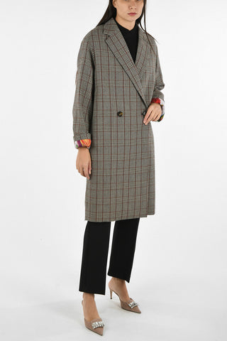 THE BEATLES houndstooth wool double breasted Chesterfield coat