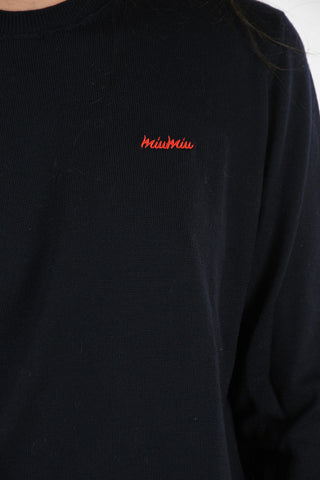 Virgin Wool Sweater with bow on back