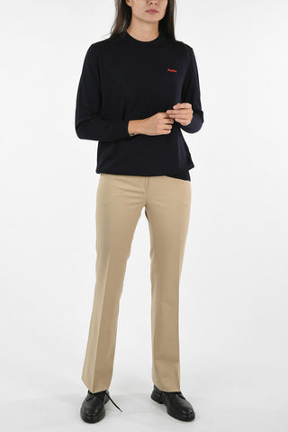 Virgin Wool Sweater with bow on back