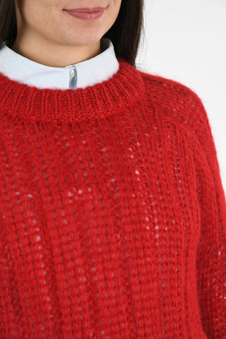 Cable Knit Crewneck Sweater