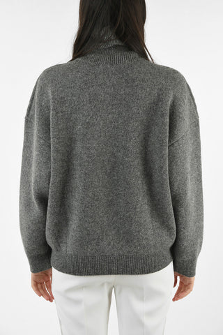 Cashmere and Wool Turtleneck  Sweater
