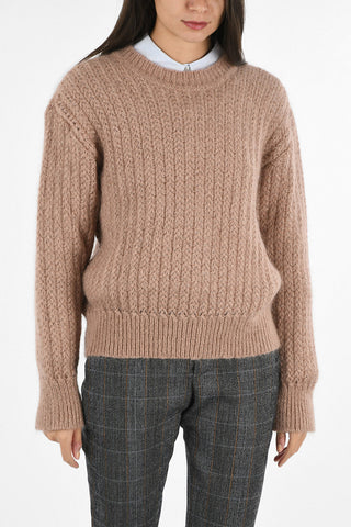 Cable Knit Glittered Sweater