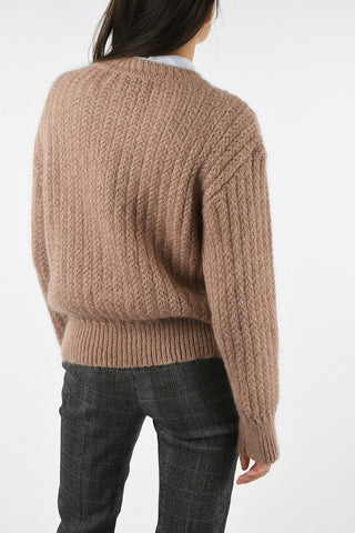 Cable Knit Glittered Sweater