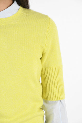 Cashmere and Cotton Short Sleeve Sweater